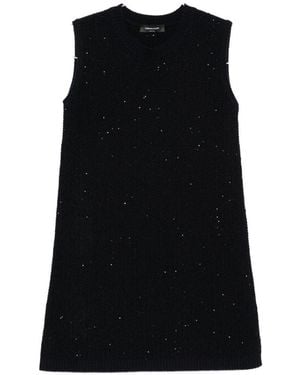 Fabiana Filippi Wool Blend Short Dress - Black