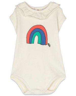 Bobo Choses Baby Ruffle Collar Body - White