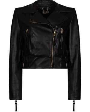 Elisabetta Franchi Leather Jacket - Black