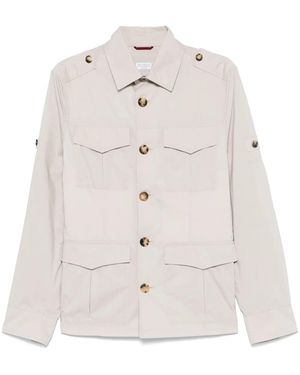Brunello Cucinelli Jacke Hemd - Weiß