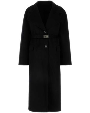Ferragamo Wool Blend Coat - Black