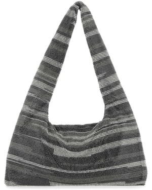 Kara Rhinestones Handbag Borse A Mano - Grey