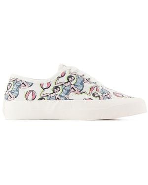 Maison Kitsuné Tanzende Mädchen Sneakers Maison Kitsuné Canvas Multi - Weiß