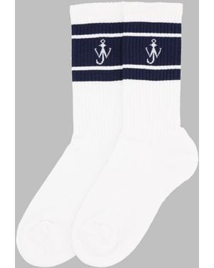JW Anderson Socks With Logo Cotton - Blue