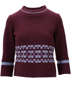 B.B. Wallace Jersey con cuello redondo - Rojo