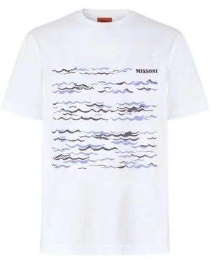 Missoni Wave Print T Shirt - White