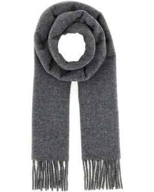 Jil Sander Dark Wool Scarf - Black