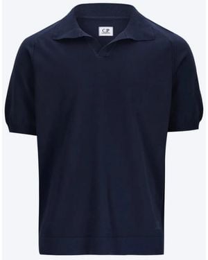 C.P. Company Knitwear Polo Collar - Blue