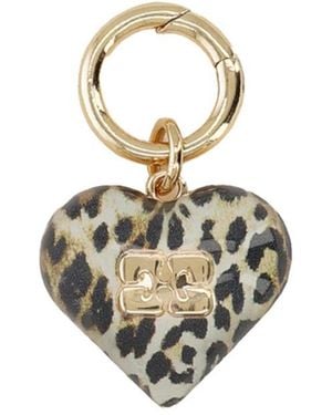 Ganni Keychain Heart - White