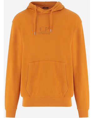 C.P. Company Cotton Sweatshirt With Logo - Orange