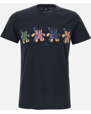 Paul Smith Blaues Teddybär-T-Shirt