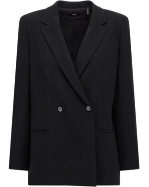 Theory Theorie Dubbele Borsten Blazer - Zwart