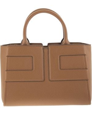 Elisabetta Franchi Mittelgroße Tragetasche mit Logo - Braun