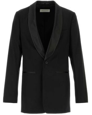 Dries Van Noten Wool Blend Bartux Blazer - Black