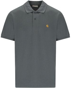 Carhartt Chase Cosy Polo Shirt - Grey