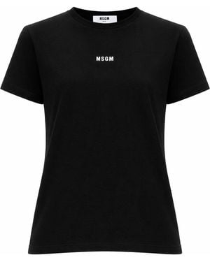 MSGM T-Shirt Con Micro Logo - Black