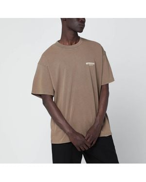 Represent Light Cotton Tshirt With Logo - Brown