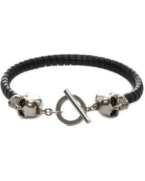 McQueen Alexander Mc Queen Skull Black Silver Armband - Meerkleurig