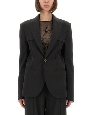Jean Paul Gaultier Fitted Tailored Jacket - Black