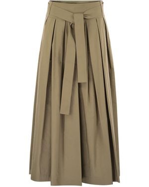 Weekend by Maxmara Wochenende Max Mara Agiate Falten -Baumwollrock - Natur