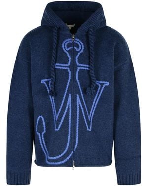 【関税&送料込】JW ANDERSON Sweaters Blue J.W Anderson Uniqlo Souffle Yarn Gradient Crew Neck Sweater