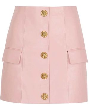 Balmain Minirok Met Knopen - Roze