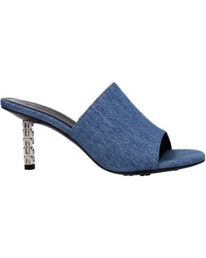 Givenchy Damens Sandalen Stoff Blau/Denim