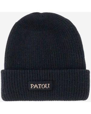 Patou Gorro de lana de con logotipo - Negro