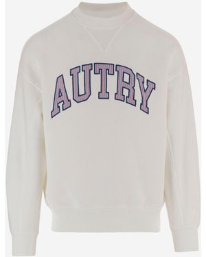 Autry Cotton Sweatshirt With Logo - Grey