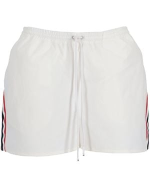 Thom Browne Trainingsshort Van Nylon Katoen Tech - Wit