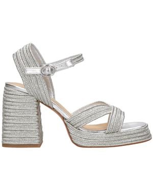Castañer Sandales Silver - Blanc