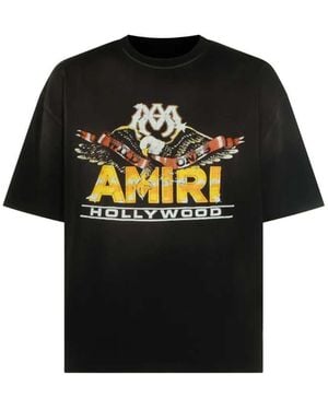Amiri Oversized Massachusetts Eagle T Shirt - Black