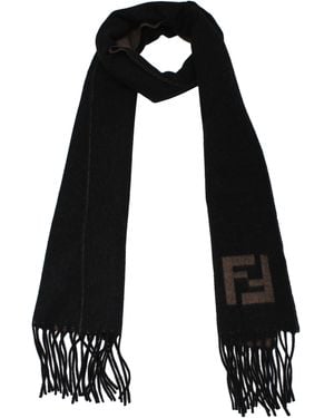 Fendi Scarf Wool/Sand - Black