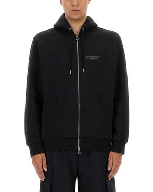 Givenchy Relaxed-Fit Zip-Up Hoodie With Drawstring Ho - Schwarz