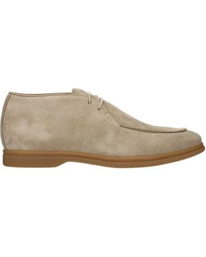 Eleventy Eleven Suede Boots/Sand - Natural