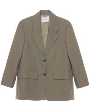 Studio Nicholson Wool Single-breasted Blazer Jacket - Gray