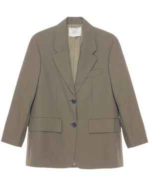 Studio Nicholson Wool Single-breasted Blazer Jacket - Gray