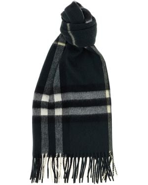 Burberry Check Scarf - Zwart