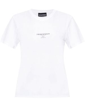 Emporio Armani Logo Cotton T-Shirt - White