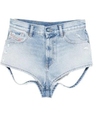 DIESEL Denim Cotton Shorts - Blue