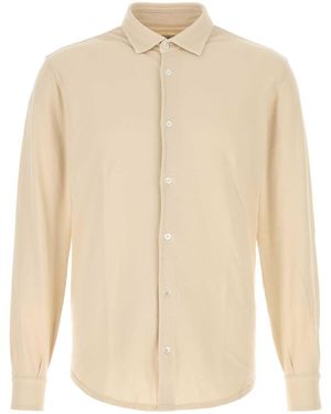 Fedeli Sand Cotton Shirt - White