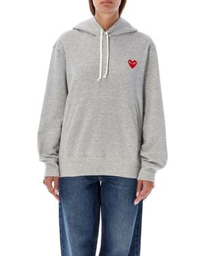COMME DES GARÇONS PLAY Heart Hoodie - Gray