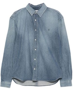 Saint Laurent Cassandre logo shirt - Blau