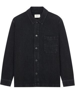 Saint Laurent Denim Cotton Overshirt - Blue