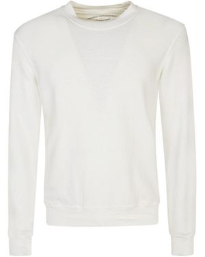 Original Vintage Sweat en lin mélange en coton vintage d'origine - Blanc