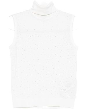 Emporio Armani Tanktop mit Rollkragen - Weiß
