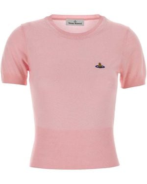 Vivienne Westwood Logo Crew Neck Jumper - Pink