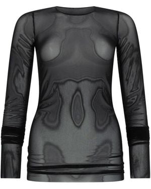 Rick Owens Solid Round Neck T-Shirt - Black
