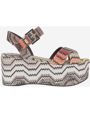 Missoni Platform Sandals - Brown