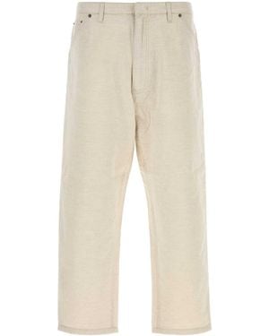 Prada Melange Ivory Chambray Pant - Natural